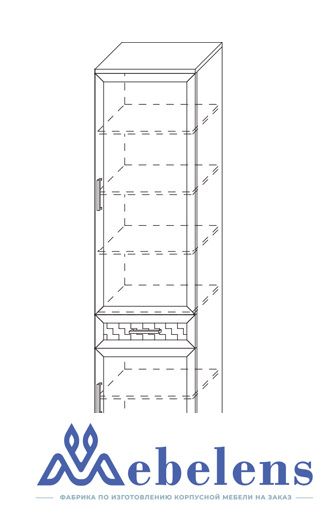 Шкаф 600 Парма-Люкс ГТ.013.303
