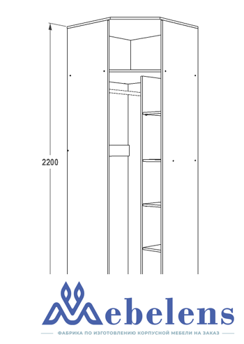 Шкаф угловой Ольга 14